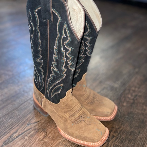 Justin Square toe cowboy boots woman’s - Picture 3 of 3